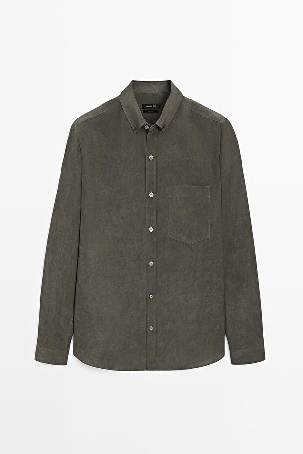 Cepli dökümlü gömlek - 5