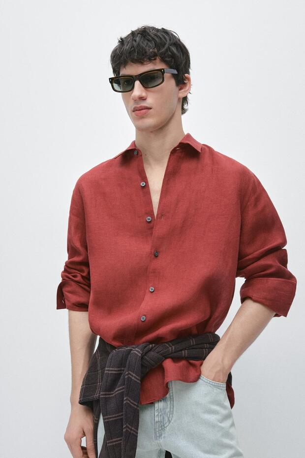 %100 keten gömlek - 2