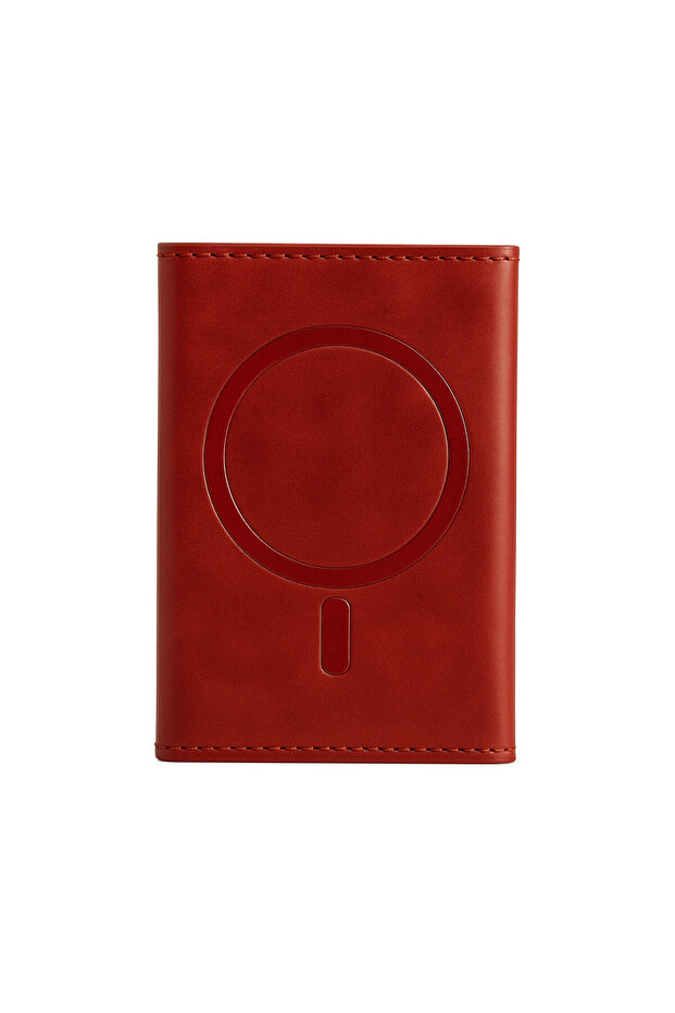 Tema Magsafe Compatible Leather Card Holder – Magnetic & Slim Design, Practical Card Holder for iPhone