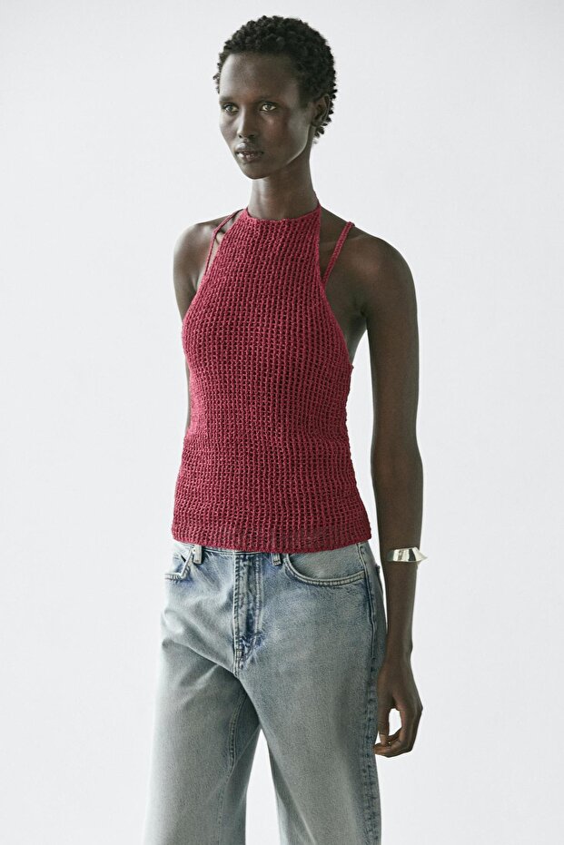 Kroşe örgü büstiyer - 2