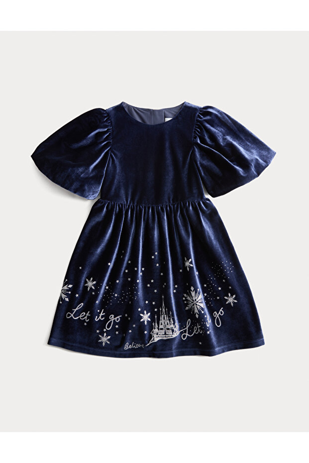 Frozen Kadife Elbise - 1