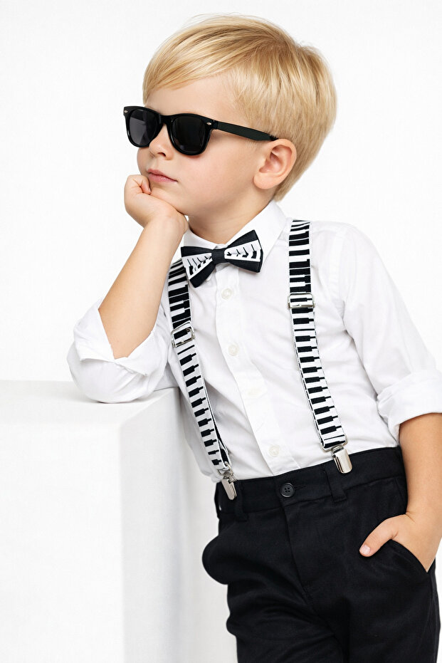 Children's Trouser Hanger Bow Tie Set + 1-12 Years Unisex
