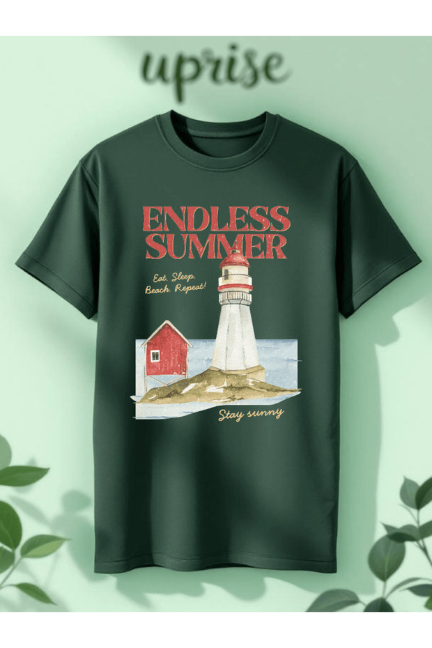 Endless Summer Printed Cotton Oversize T-Shirt