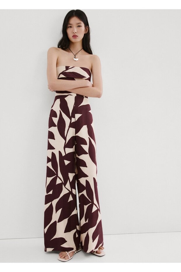 Desenli straplez tulum - 2