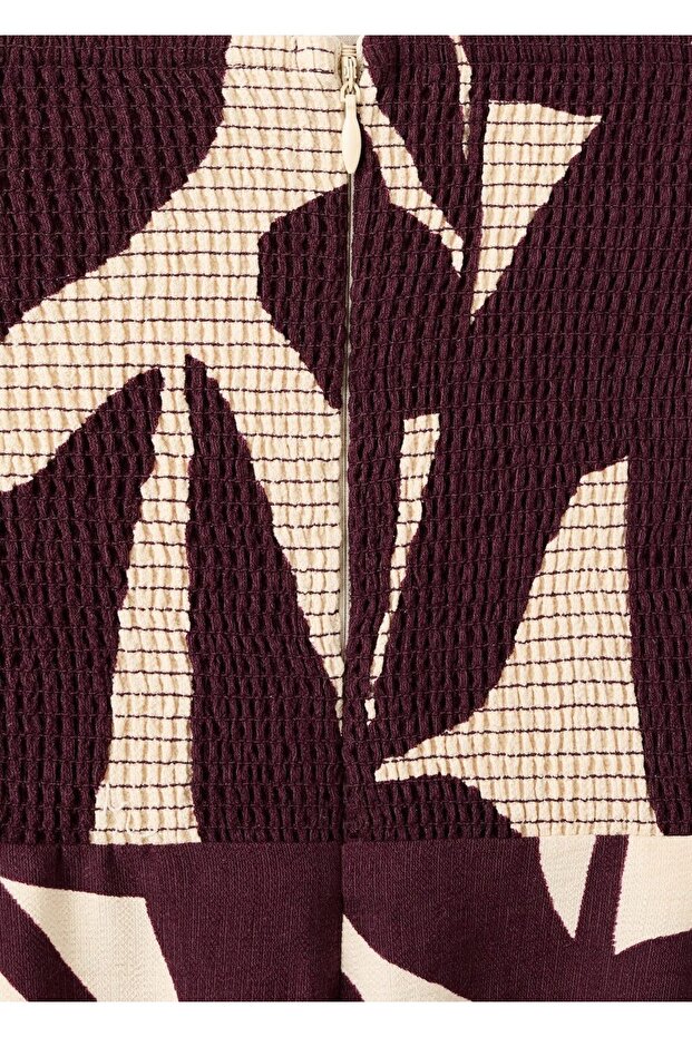 Desenli straplez tulum - 5