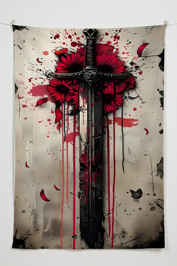 The Gladiator's Painful Sword – Anime Movie Character Themed Quality Fabric, Room Decor Tapestry Wall Carpet