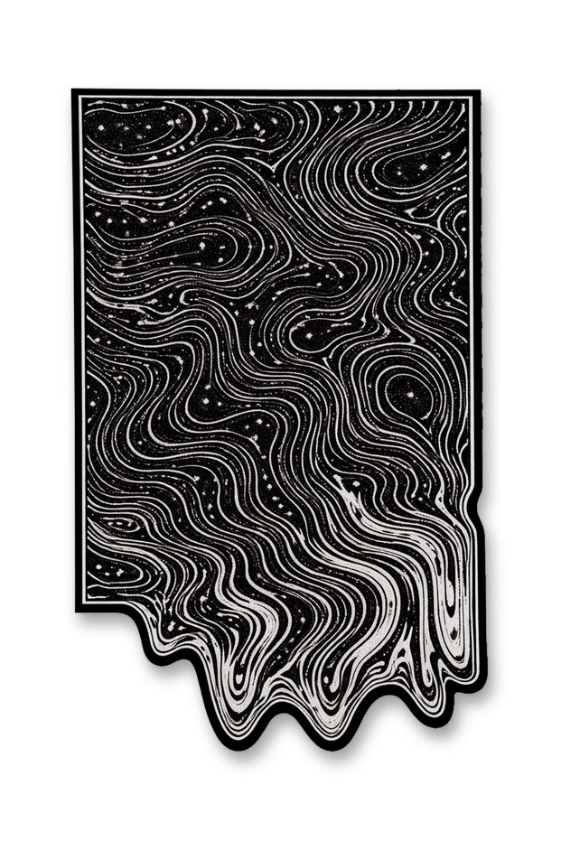 Sdt Black Gray Tones Abstract Wavy Patterned Woven Base Modern Decorative Carpet Sdt58