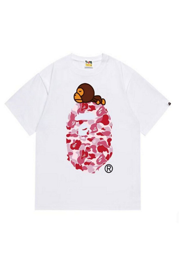 Beyaz Bathing Bape Tişört - 1