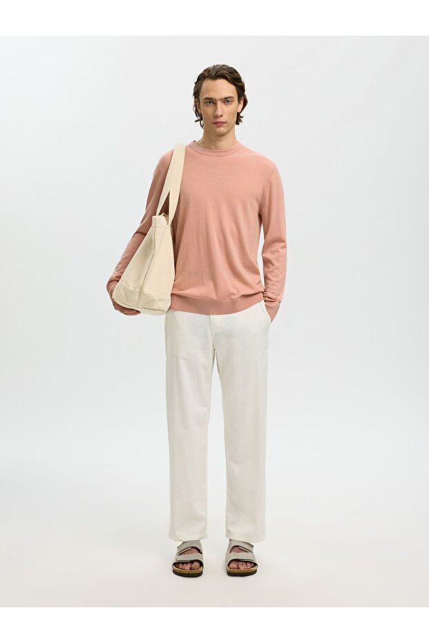 Pullover mit Rundhalsausschnitt 100% Merinowoll - 6