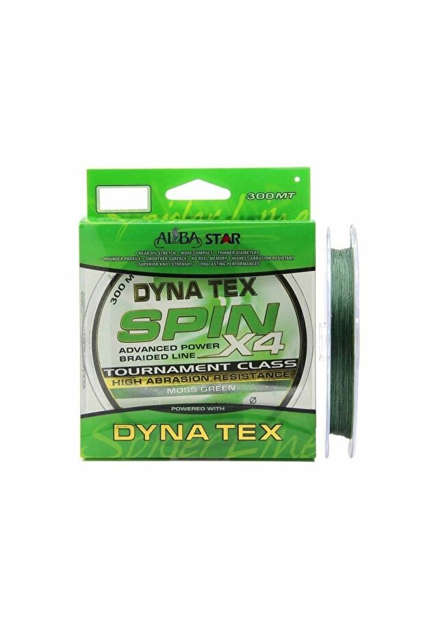 Dyna Tex Spin 4X Fishing Line Green 0.35mm - 300m - 22.70kg