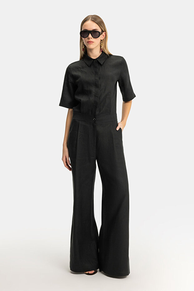 SİYAH KETEN TULUM - 6