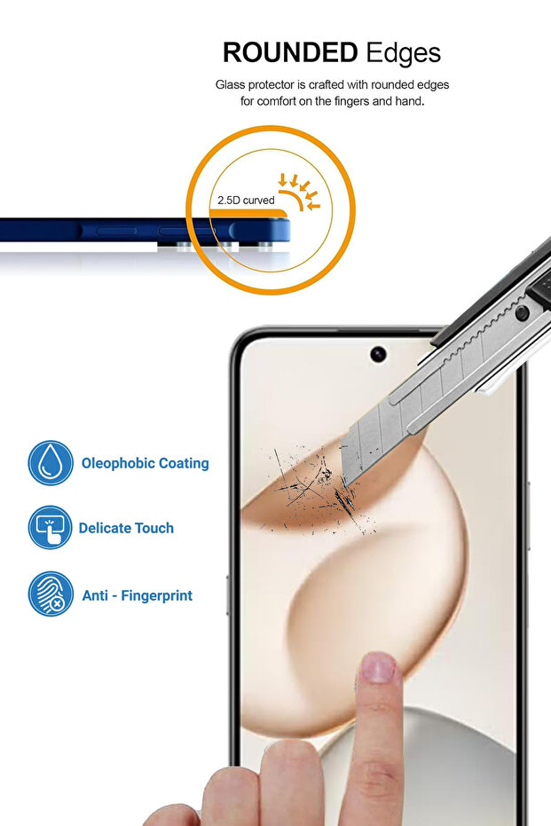 واقي شاشة زجاجي ممتاز لهاتف Honor X7d - 3