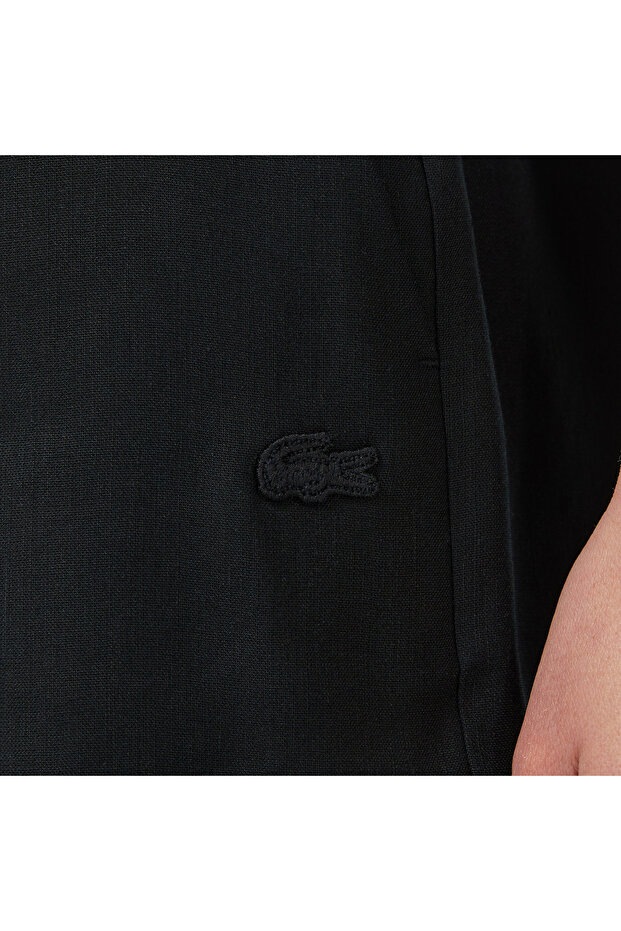 Kadın Relaxed Fit Siyah Bermuda Şort - 5