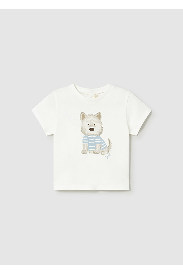 Baby Boy Printed T-Shirt White 1001