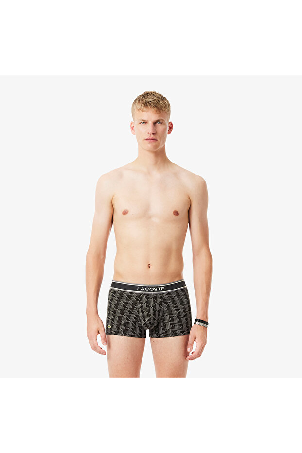 Erkek Monogram Siyah Boxer - 1