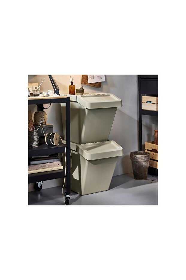 صندوق فرز النفايات، بيج، 60 لتر - 6