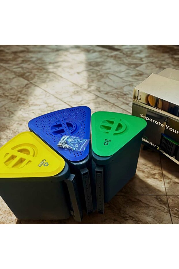 3'lü Çöp Kovası Seti - 4
