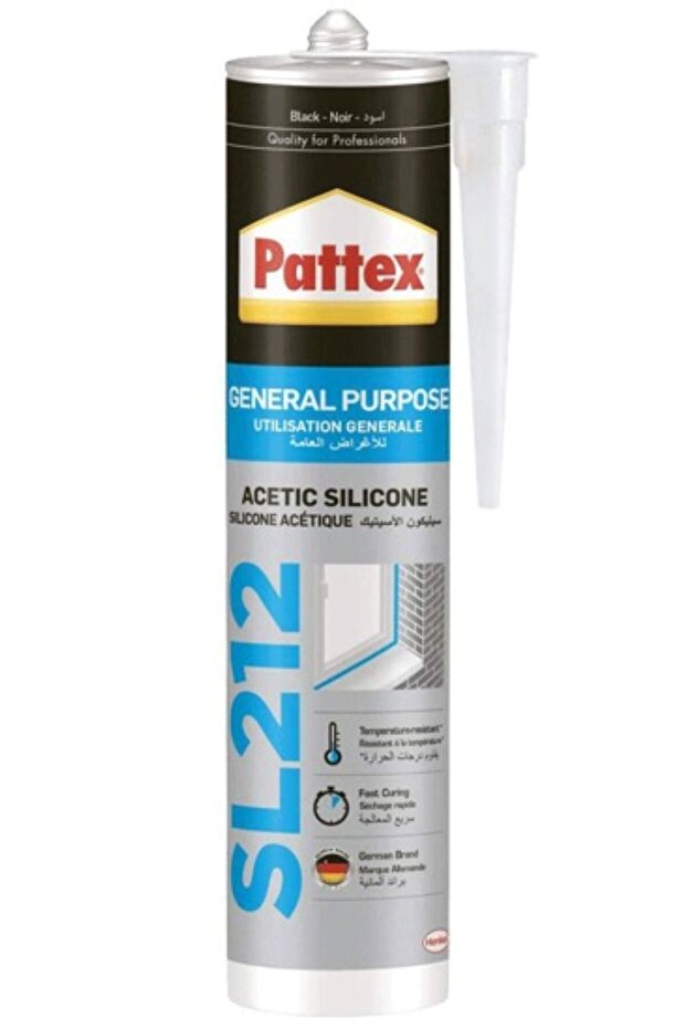 Acetic Black Silicone, SL212, 280ml