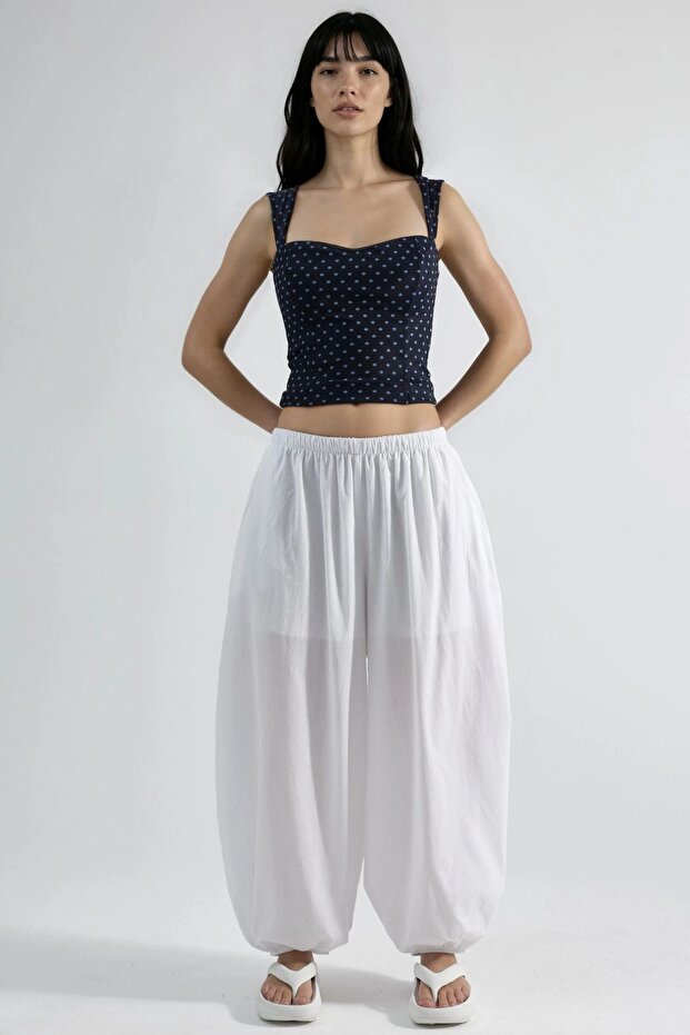 BUSEM Lastik Bel Balon Pantolon - 7