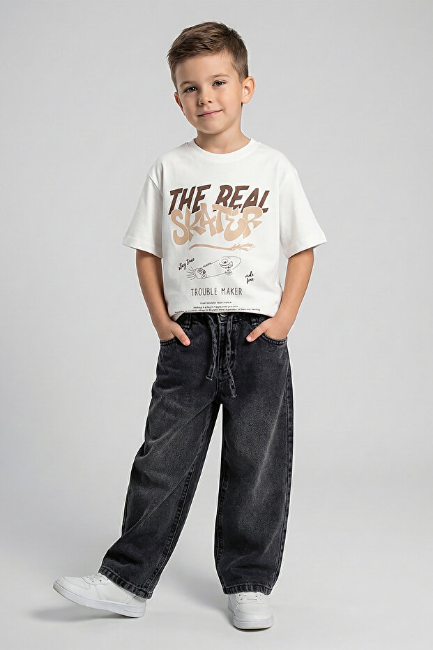 Skater pentru băieți basic tricou - 1
