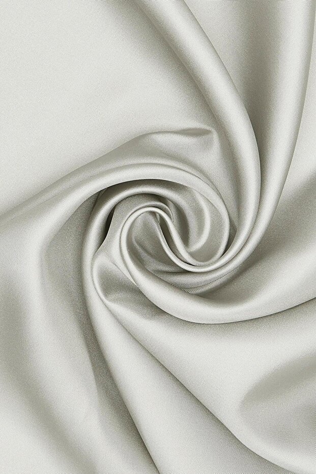 Plain Twill Silk Scarf - Light Stone - 3