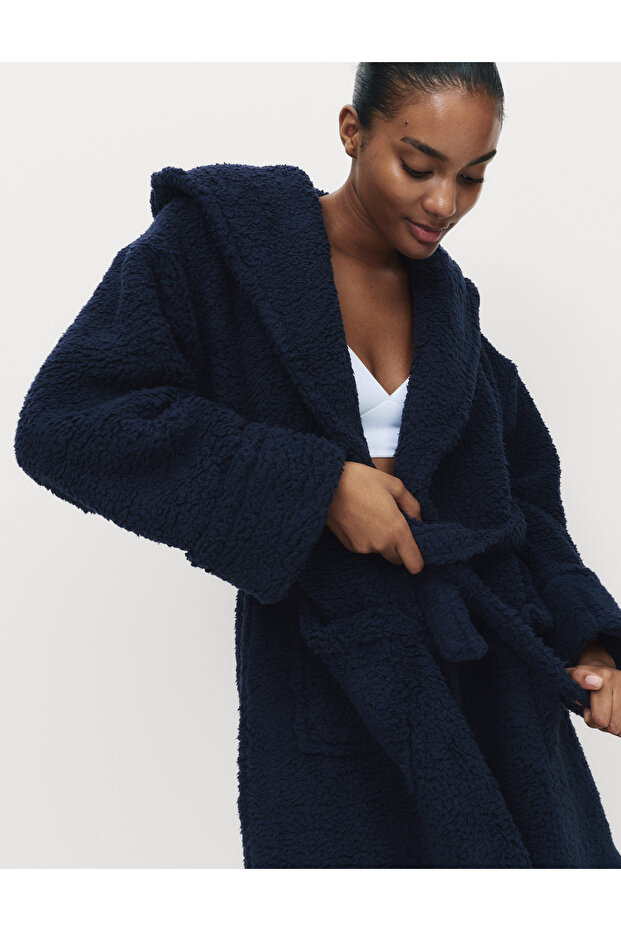 Teddy Borg Kapüşonlu Sabahlık - 3