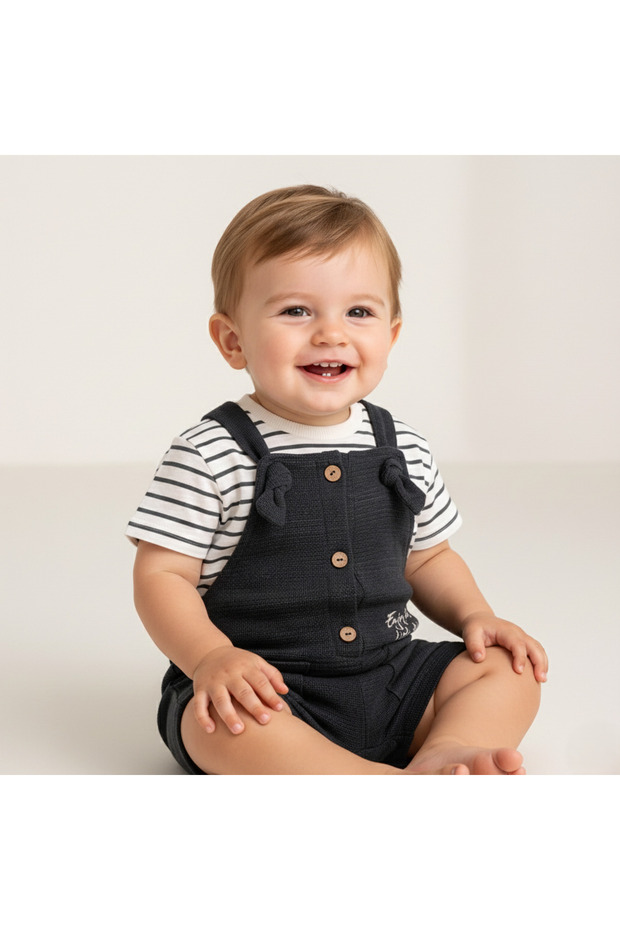Striped Salopet Double Baby Boy