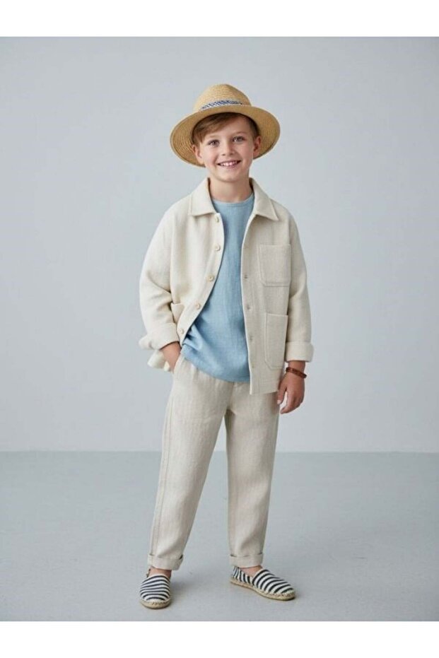 سترة كتان للأولاد - 1