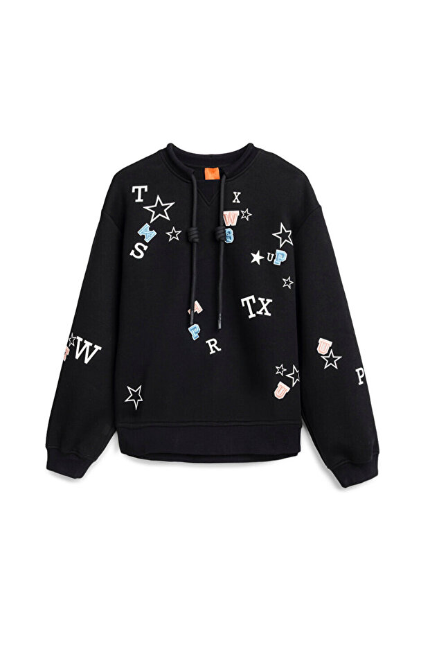 PATCH'Lİ OVERSIZE SWEATSHIRT - 1