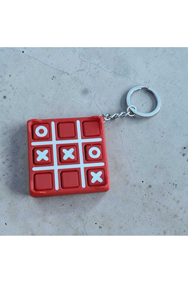 Movable Xox Game Keychain - Stress-Relieving Fun Tic Tac Toe Brain Teaser - Bag and Key Ornament