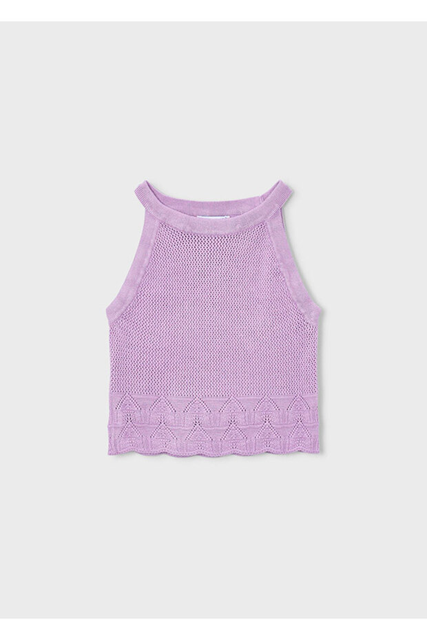 Girl's Halter Neck Knitted Blouse 3027