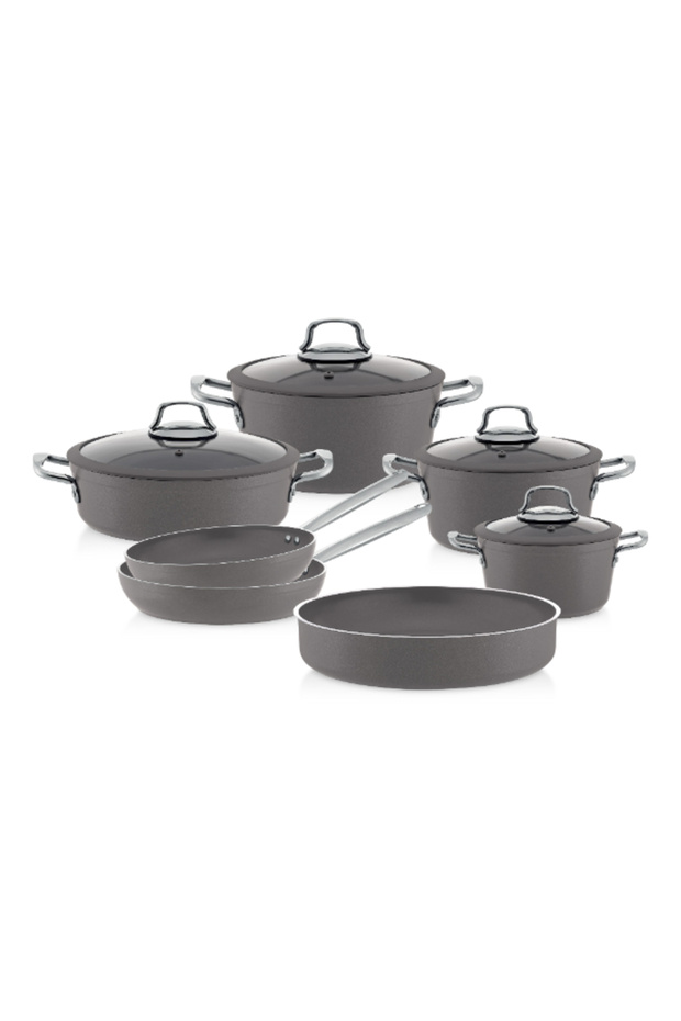 11-Piece High Quality Durable Ceramic Coating Cookware Set