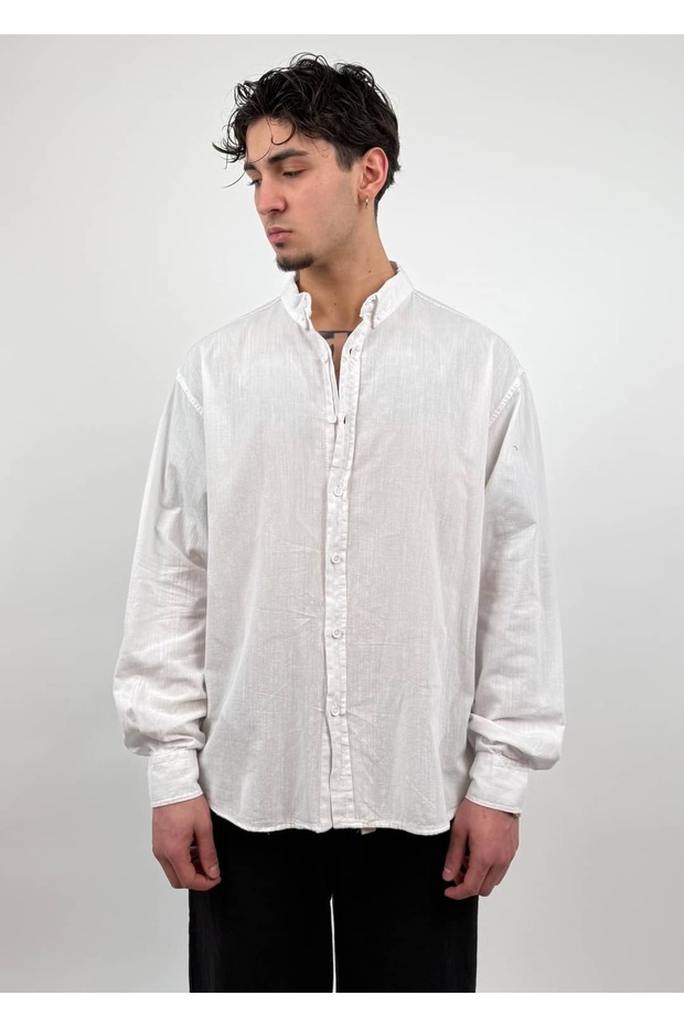 Oversize Flowy Linen Shirt