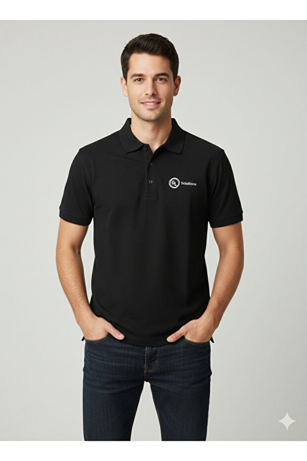 Premium Polo Collar 100% Cotton Lu Men's T-Shirt