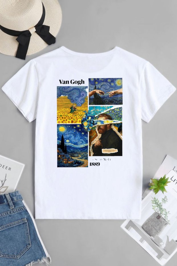 Van Gogh Printed T-Shirt, Oversized Unisex T-Shirt Kids / Adult