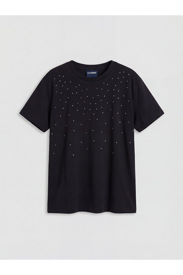 Black bicycle collar stone girl's t-shirt from gulis clothing