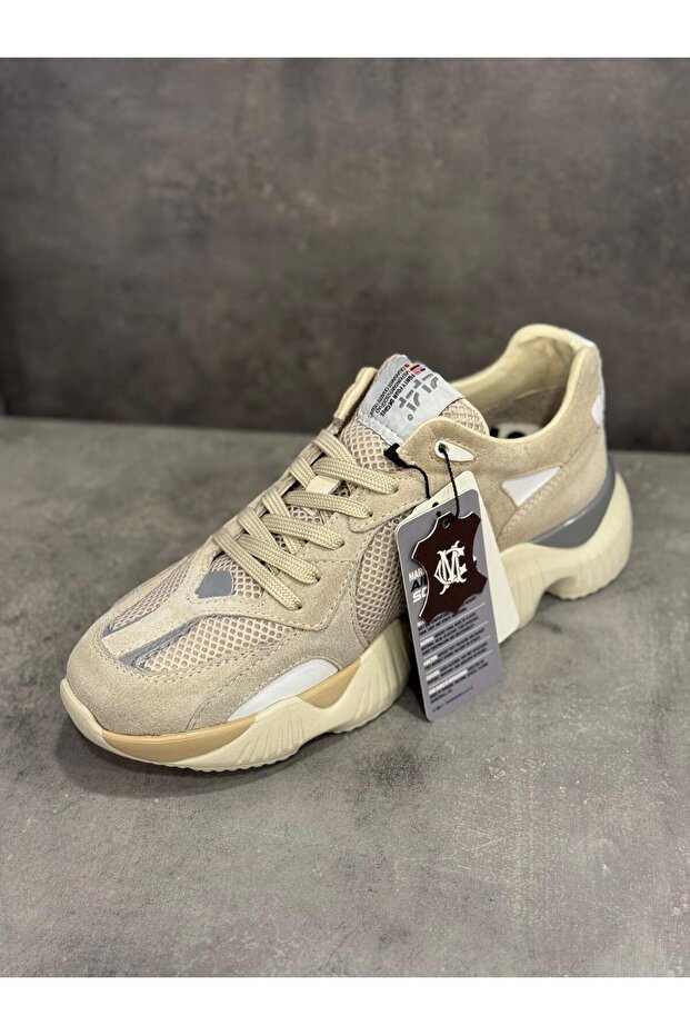 Leather Textile Sneaker - 3