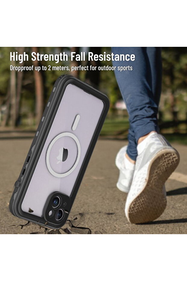 iPhone 14 Case - Waterproof IP68 Case - Black - 6