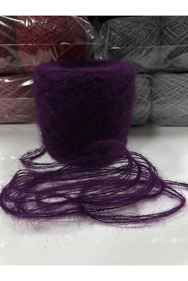 Knitting Yarn Moher a Acrylic Plum (Eggplant Purple)