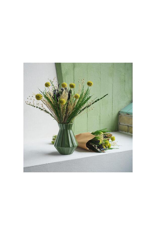 Buchet artificial, verde-alb - 4