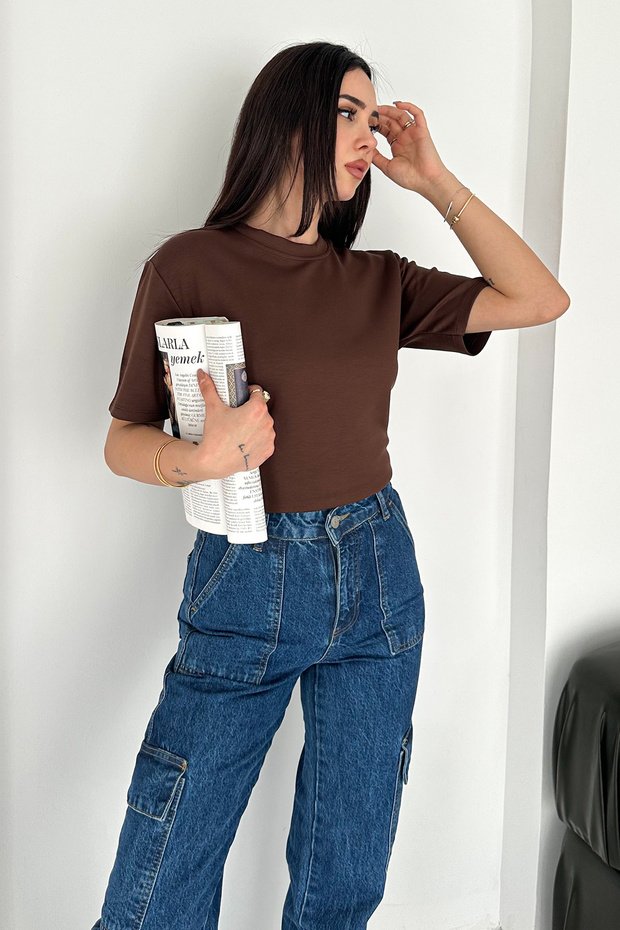 Tricou cu mânecă scurtă basic – Alb Esențial - 2