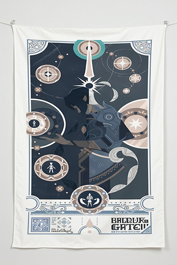 Baldur's Gate Iii – Anime Film Character Themed Quality Fabric, Room Decor Tapestry Wall Rug