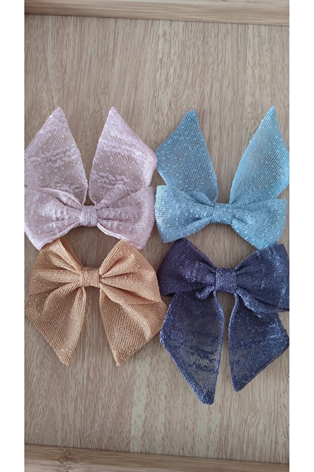 Colorful Bow Crocodile Clasp