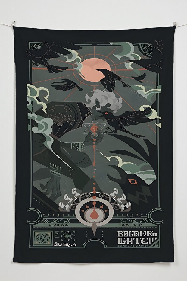 Baldur's Gate Iii – Anime Film Character Themed Quality Fabric, Room Decor Tapestry Wall Rug
