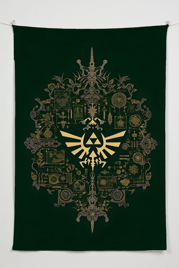 Legend of Zelda – Anime Movie Character Themed Quality Fabric, Room Decor Tapestry Wall Rug