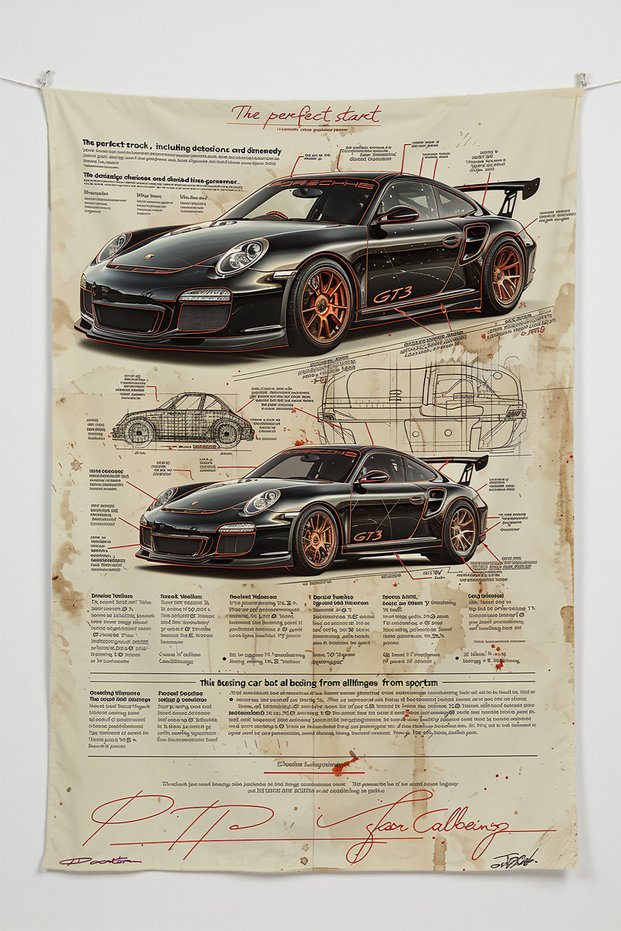 Gt 3 Razor Black – Anime Movie Character Themed Quality Fabric, Room Decor Tapestry Wall Rug
