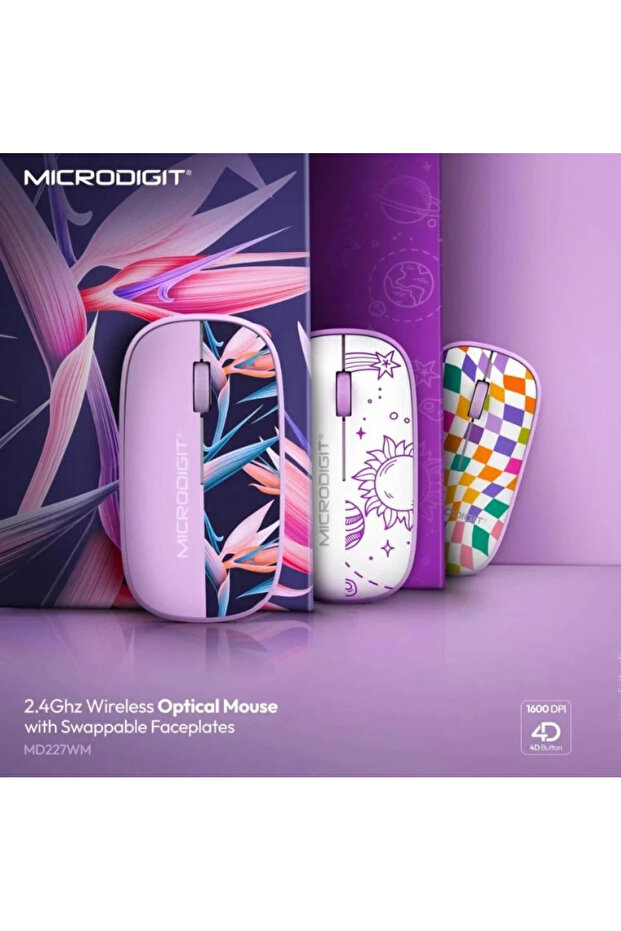 MD227WM Wireless Mouse With Interchangeable Covers - 1