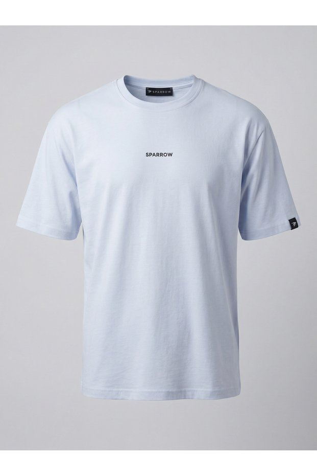 Men's Oversized 100% Cotton Crew Neck Printed Basic T-Shirt