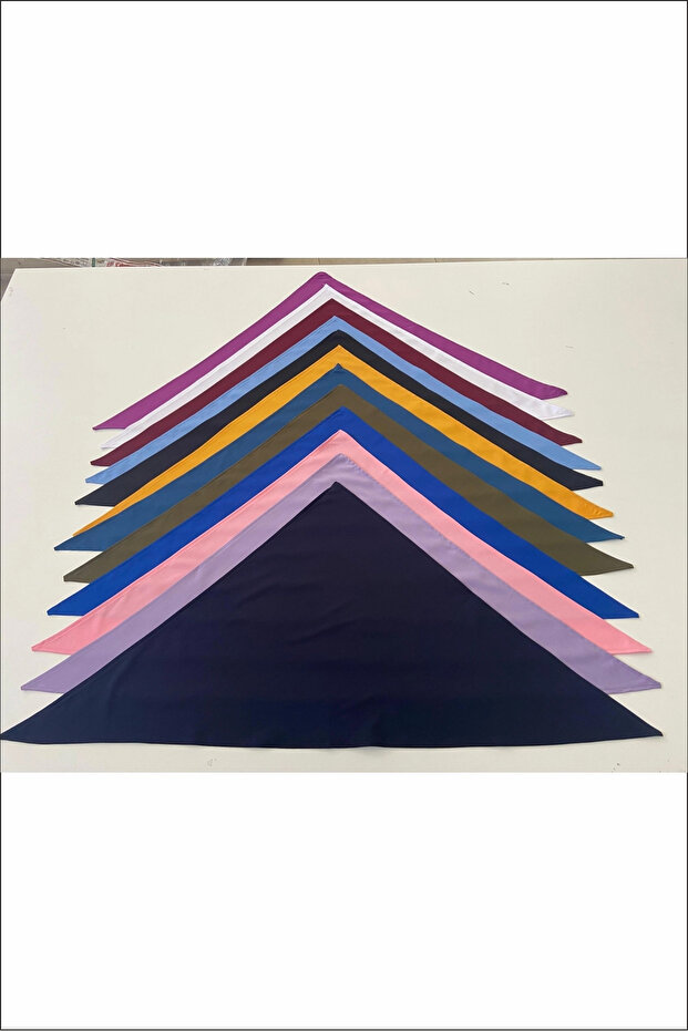 Üçgen Bandana Fular Bone Mutfak ve Aşçı Bone Likralı Soft İndigo Mavi - 6