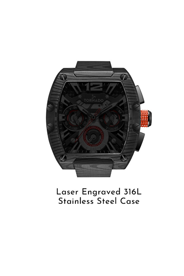 Men's Multi Function Black Dial Watch - T23105L-BFBB - 6